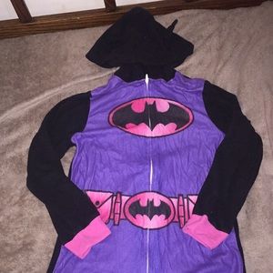 Batman pink , black , and purple onesie
